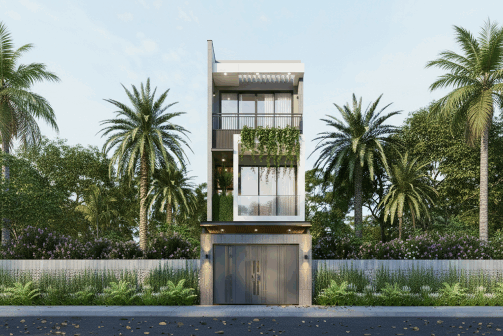 Thiết Kế Nhà Phố 3 Tầng Hiện Đại Mặt Tiền 4,5m thiết kế nhà 3 tầng N’s House